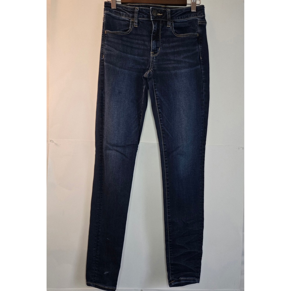 American Eagle Next Level Stretch Skinny Jeans Dark Wash Size 6 Long Length